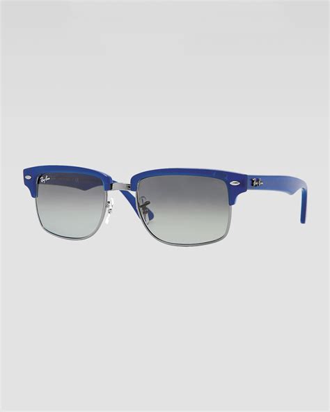 Ray-ban Squared Clubmaster Sunglasses in Blue for Men | Lyst