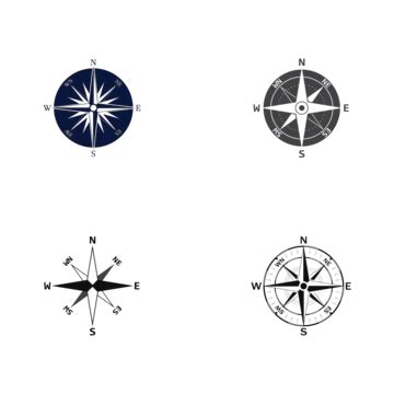 Compass Logo Template Vector Icon Illustration Black Journey Geography Vector, Black, Journey ...
