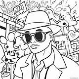 Colorful Gangster Graffiti Wall Coloring Page 1351 1106 sketch template