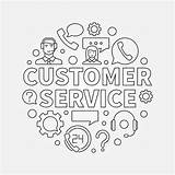 Premium Vector  Customer service Round Illustration customer sketch template