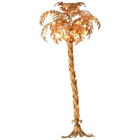 Golden Palm Tree Floor Lamp by Hans Kögl, 1970s, Germany | Tree floor lamp, Metal model kits ...