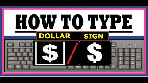 How to type Dollar Sign Currency Symbol - YouTube