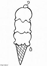 Delicious Ice Cream Cone Coloring Page sketch template