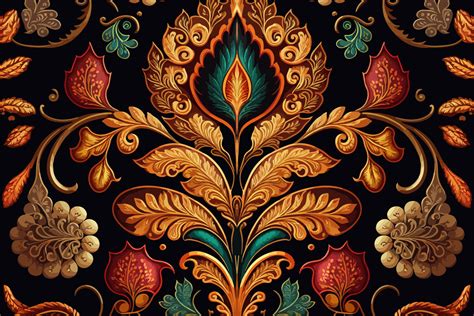 Ethnic floral seamless pattern colorful background. Abstract ...