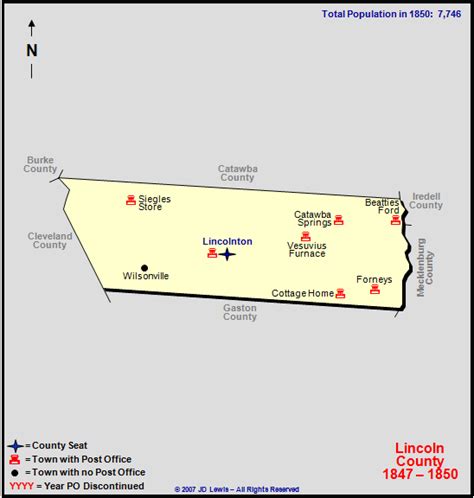 Lincoln County, NC - 1847 to 1850