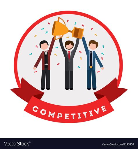 Competitive spirit design Royalty Free Vector Image