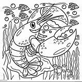 Lobster Coloring Page For Kids Stock Illustration  Download Image Now sketch template