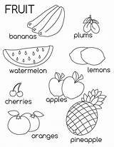 fruit Worksheet For Kids sketch template