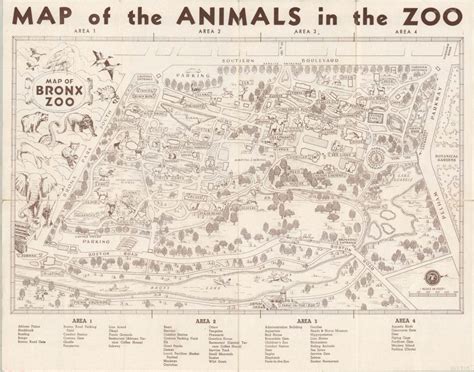 Map of Bronx Zoo - Curtis Wright Maps