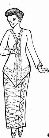 Baju Kurung Free Colouring Pages Sketch Coloring Page sketch template