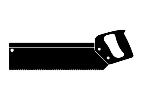 Backsaw Silhouette, Woodworking Hand Saw Tool Illustration 12264050 Vector Art at Vecteezy