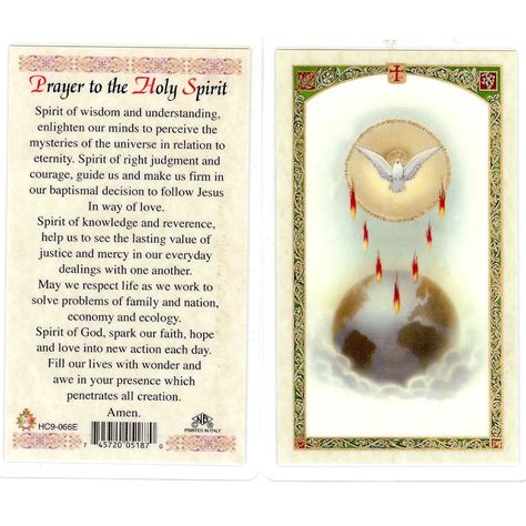 Holy Spirit Prayer Card – The Catholic Gift Store