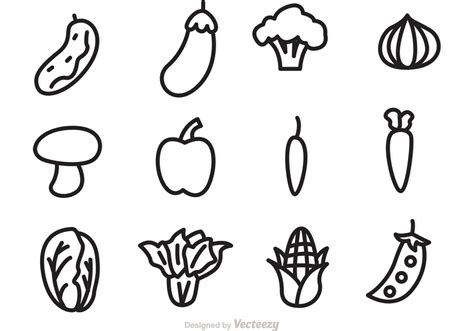 Vegetable Vector Icons - Download Free Vector Art, Stock Graphics & Images