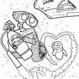 WALL E And EVE In Space coloring Page  Coloring MOVIE sketch template