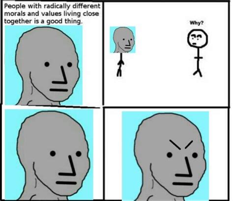 NPC cannot reason | NPC Wojak | Know Your Meme