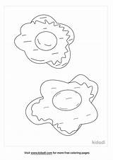 Fried Egg Coloring Page sketch template