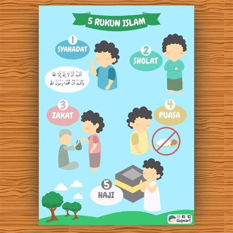 5 Rukun Islam | Kartu flash, Prasekolah taman kanak kanak, Kegiatan ...