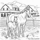 Horse Farm Coloring Pages  Free & Printable sketch template