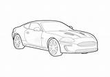 Jaguar Car Coloring Pages sketch template