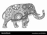 Tribal Elephant Coloring Pages sketch template