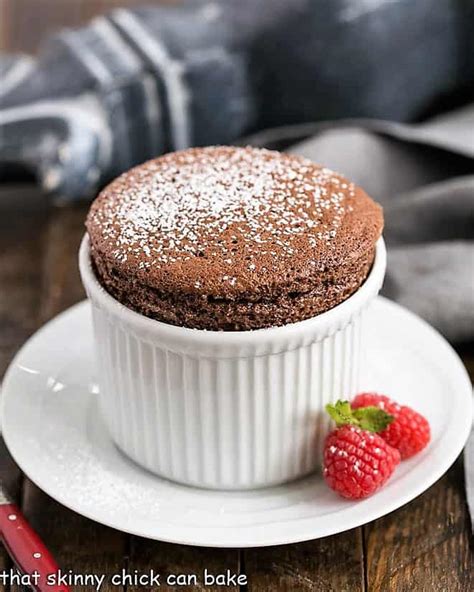 Individual Chocolate Soufflés - Rich & Elegant - That Skinny Chick Can Bake