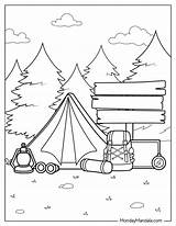 40 Camping & Hiking Coloring Pages Free PDF Printables sketch template