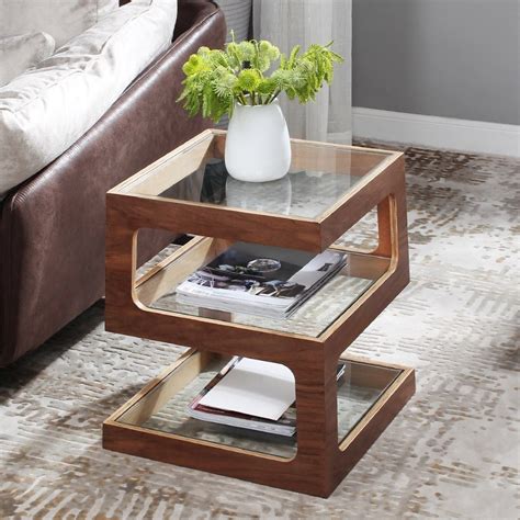 Modern End Tables For Living Room With Storage : Table End Living Side Room Storage Sofa Drawer ...
