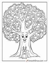 49 Tree Coloring Pages Free PDFs  Smooth Draw sketch template