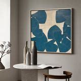Blue Minimalist Painting Minimalist Abstract Art Framed Abstract Minimal Painting For Living Room