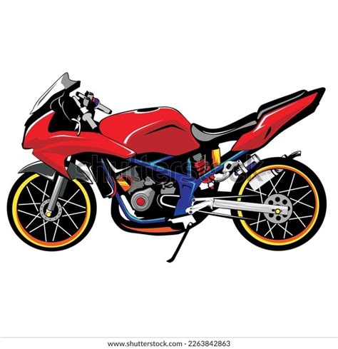 Motorcycle Vector Art Style Stock Vector (Royalty Free) 2263842863 ...