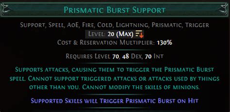 PoE Prismatic Burst Support