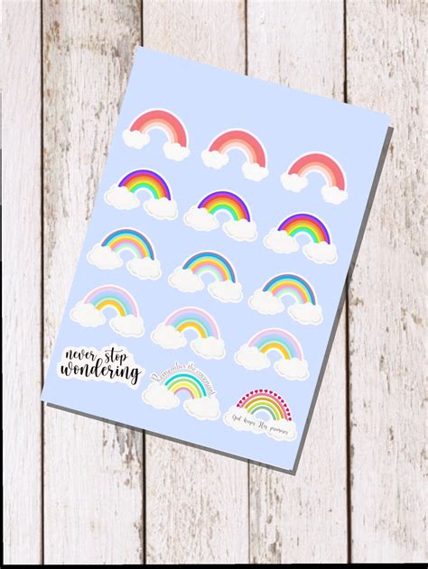 Excited to share this item from my #etsy shop: Rainbow Sticker Sheet /Journaling /Planner ...