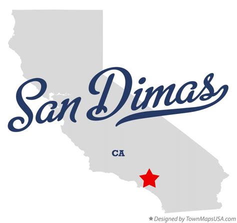 Map of San Dimas, CA, California