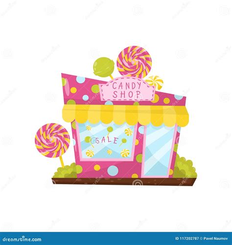 Candy Shop Building. Vector Illustration | CartoonDealer.com #87799264