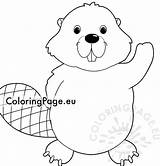 Cute Beaver coloring Page  Coloring sketch template