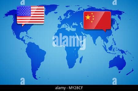 USA and China trade world map chart, vector illustration Stock Vector Image & Art - Alamy