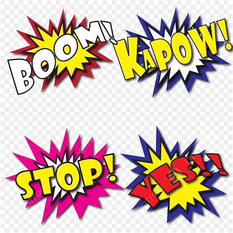 Kapow Stickers Vector PNG, Vector, PSD, and Clipart With Transparent ...