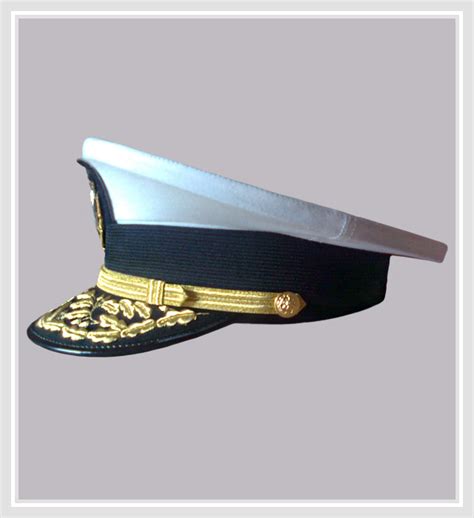 US NAVY COMMANDER ADMIRAL RANK WHITE HAT CAP AUTHENTIC | Crest ArtCraft