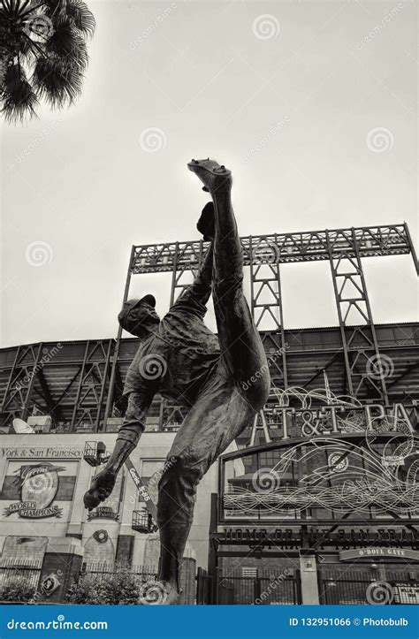 Statue of Juan Marichal Outside at&T Park in San Francisco Editorial ...