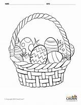 Easter basket coloring page – Artofit sketch template