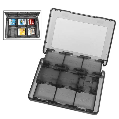 28 In 1 Black Game Card Case Holder Cartridge Storage Box For Nintendo ...