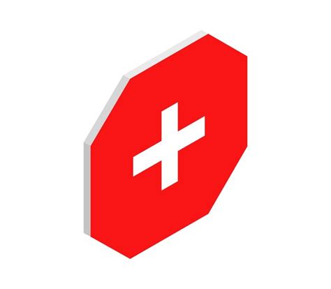 Premium Vector | Isometric swiss flag