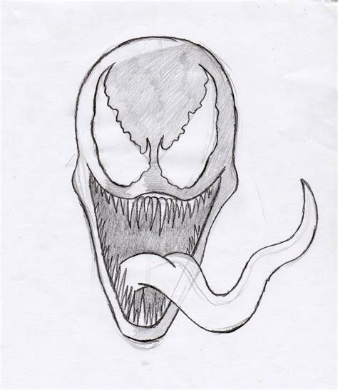 Venom Face Drawing at PaintingValley.com | Explore collection of Venom ...