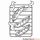 Sausage Wurst Salsiccia Malvorlage Salsichas Sausages Quatro  sketch template