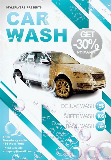 Car Wash PSD Flyer Template | Style flyers psd templates download