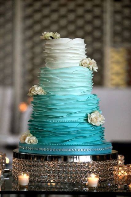 23 Elegant Tiffany Blue Wedding Cake Ideas - Weddingomania