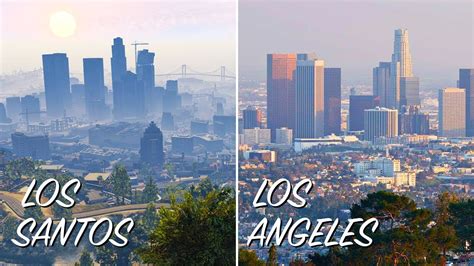 GTA 5 vs GOOGLE Earth #2 | Los Santos and Los Angeles Comparison - YouTube