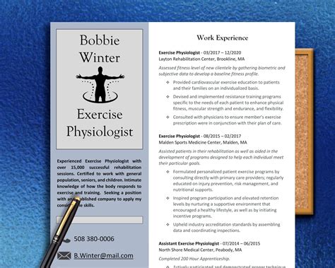 Exercise Physiologist / Sports Medicine Template with | Etsy in 2021 | Good resume examples ...