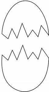 Egg Cracked Easter Clipart Pattern Preschool Coloring Pages Template  sketch template