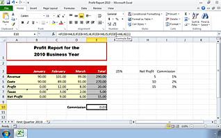 Microsoft Excel 2010: Calculating Data with Advanced Formulas - Free ...